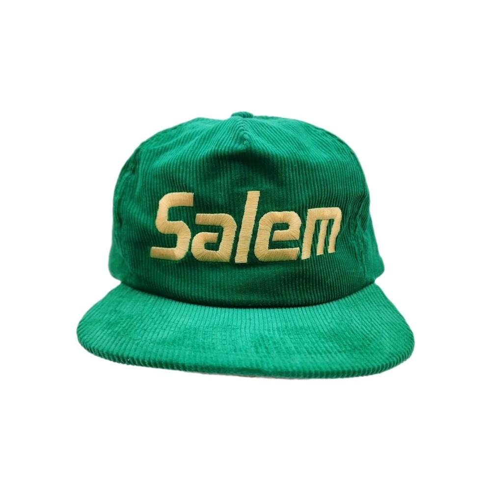 VINTAGE Gold Medal Headwear Salem Cigarettes Corduroy Snapback Hat